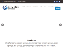 Tablet Screenshot of irvinesprings.com